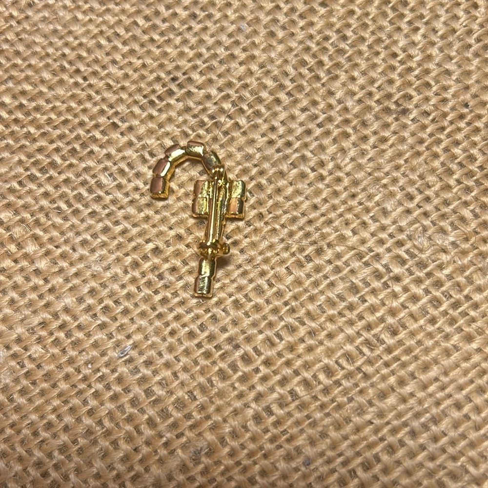 Candy cane CZ Pin - Picture 3 of 3